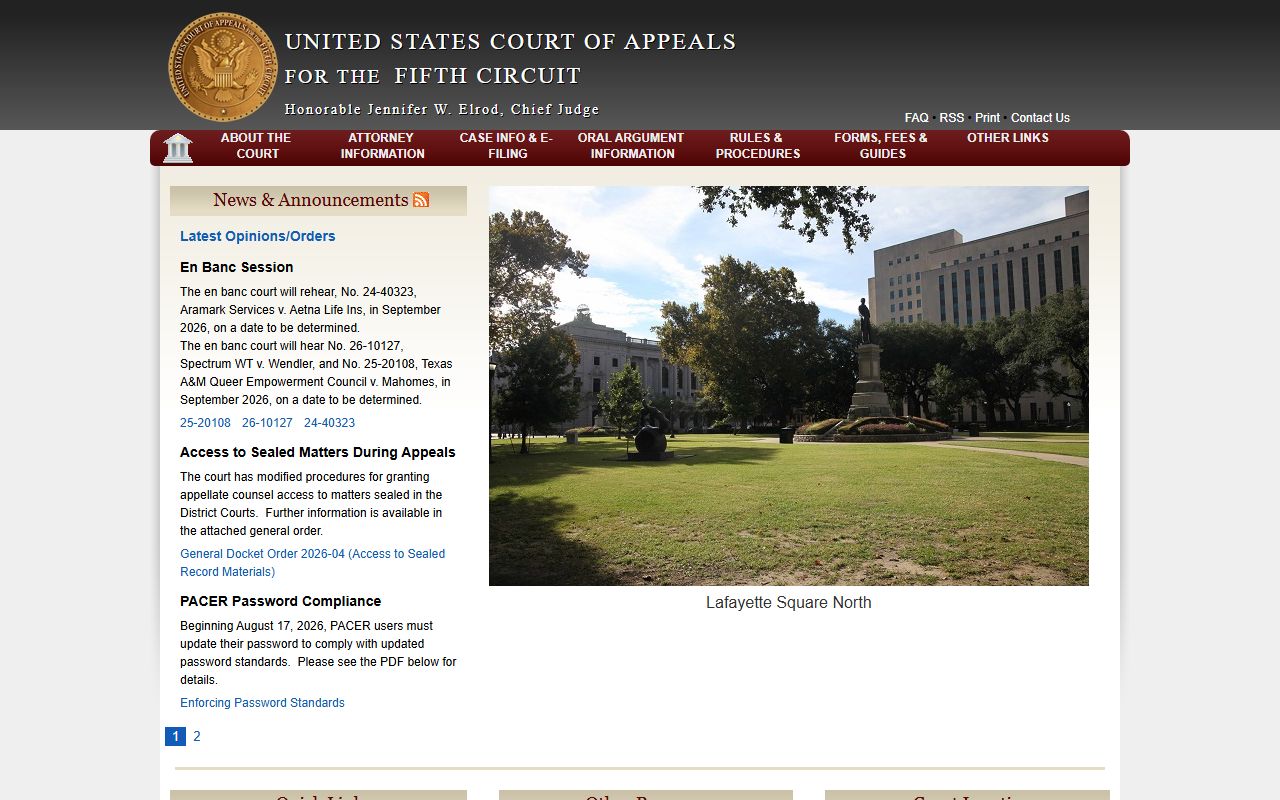George County federal appeal dockets at the U.S. Court of Appeals for the Fifth Circuit