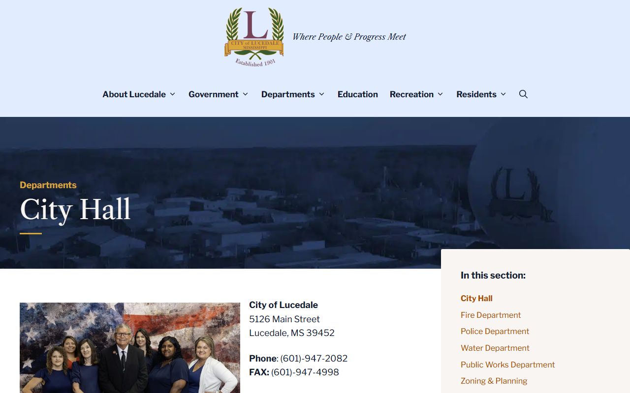 George County court records Lucedale City Hall contact page