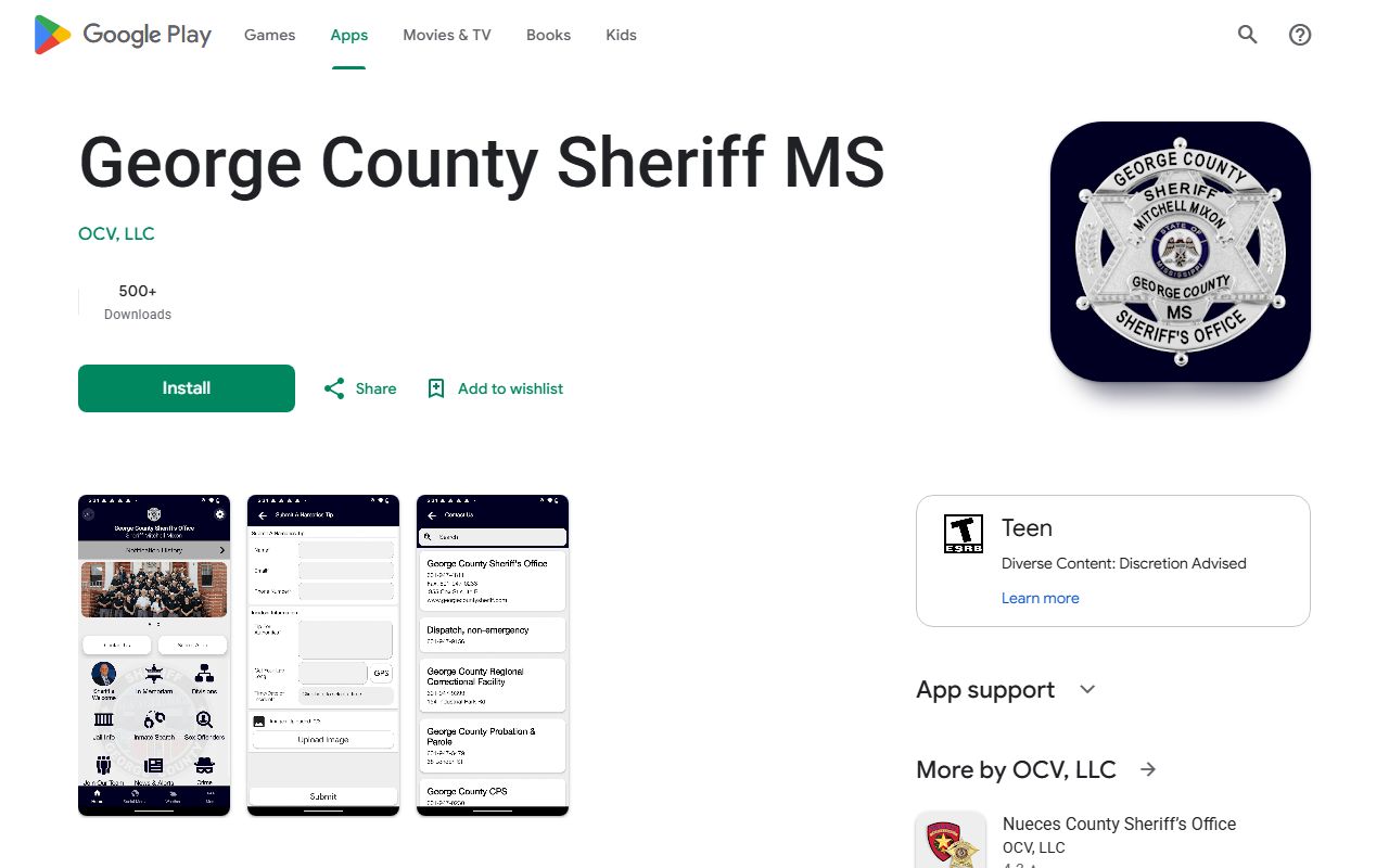 George County court records Sheriff app Google Play listing